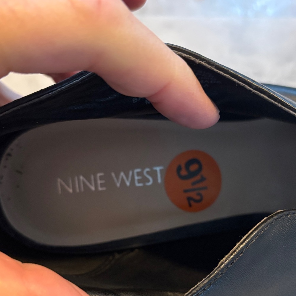 Nine West Black Peep-Toe Heels - Picture 2 of 6